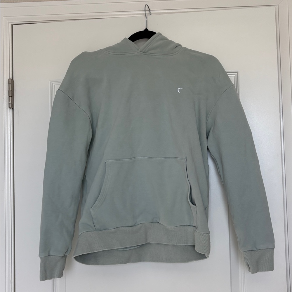 Zyia Relaxation Sweatshirt Hoodie Muted Mint Pocket Womens Small Athleisure